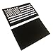 USA Tactical Morale American Flag Embroidered Velcro Patch by Backwoods Barnaby (Black & White, 2