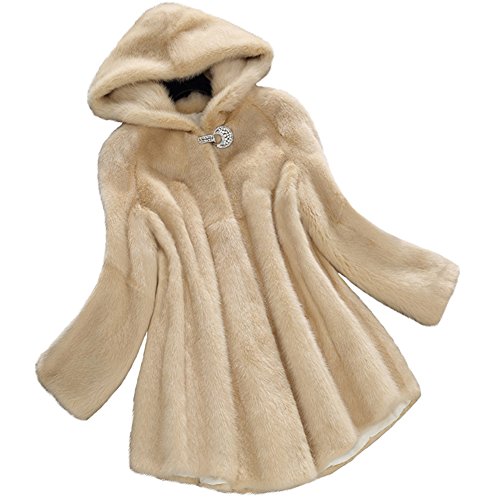 SPRINGWIND Real Whole Skin Mink Fur Coat Womens Hooded Outwear Jacket SPRINGWIND Real Whole Skin Mink Fur Coat Womens Hooded Outwear Jacket