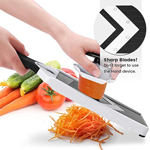 Adjustable Mandoline Slicer Vegetable Slicer - Godmorn 5 V Blades - V Slicer Veggie Slicer Mandoline Food Slicer - Mandoline Cutter Vegetable Cutter - Grater & Julienne Slicer - Thumbnail 4