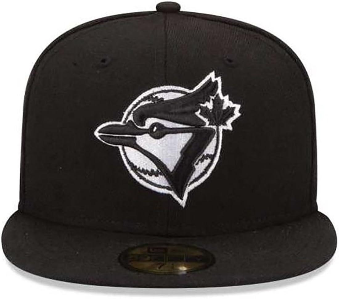 Amazon Com New Era Toronto Blue Jays Alternate Bird Black White Fitted Hat Cap Men S 70137720 Clothing