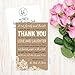 Hadley Designs 50 Wedding Kraft Thank You Place Cards, Rehearsal Dinner Thank You Table Sign, Menu Place Setting Card Notes, Placement Thank You Note Favors For Family & Guests