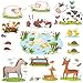DECOWALL DW-1403 Field of Animals Kids Wall Stickers Wall Decals Peel and Stick Removable Wall Stickers for Kids Nursery Bedroom Living Room décor
