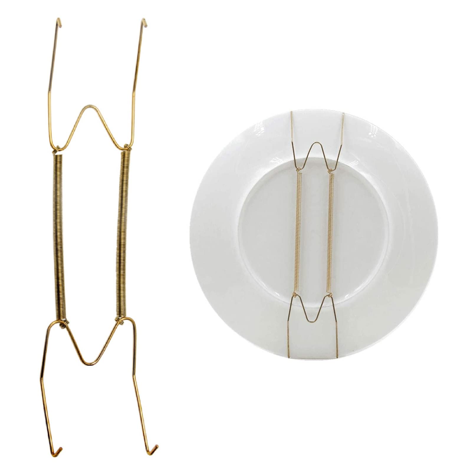 MOVKZACV 8 10 12 14 16Inch Plate Hangers for Walls Plate Hangers Stainless Steel Compatible Decorative Plates Hooks Dish Diaplay Holder, Wall Hooks(1pc)