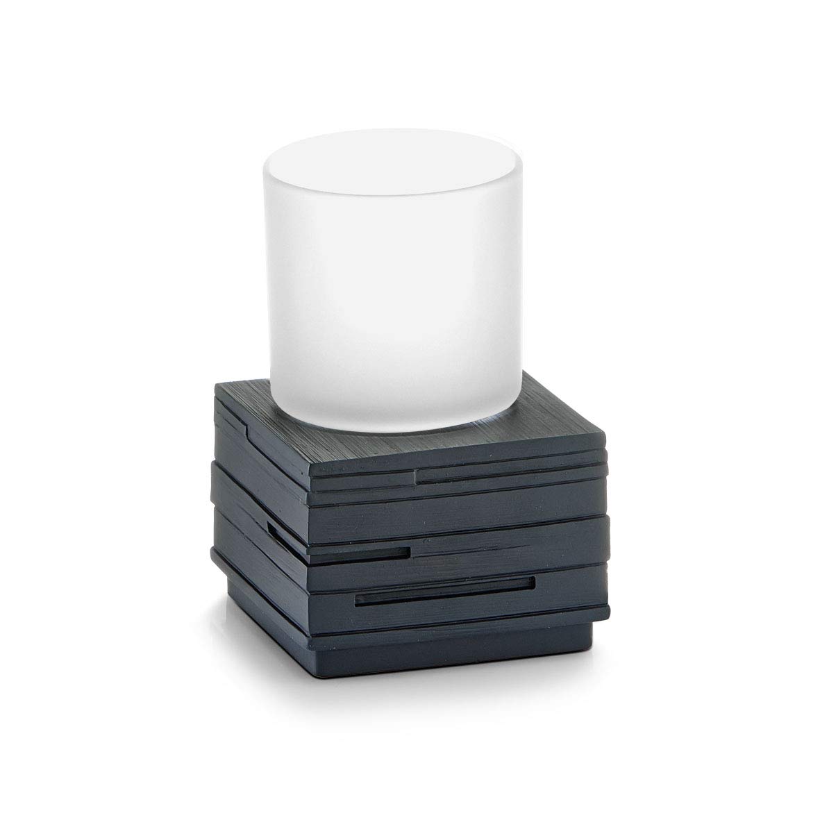 Zeller Toothbrush Mug, Plastic, Black