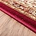 Well Woven Barclay Collection Sarouk Red 2x4 Accent Doormat- for Entryways, Kitchen