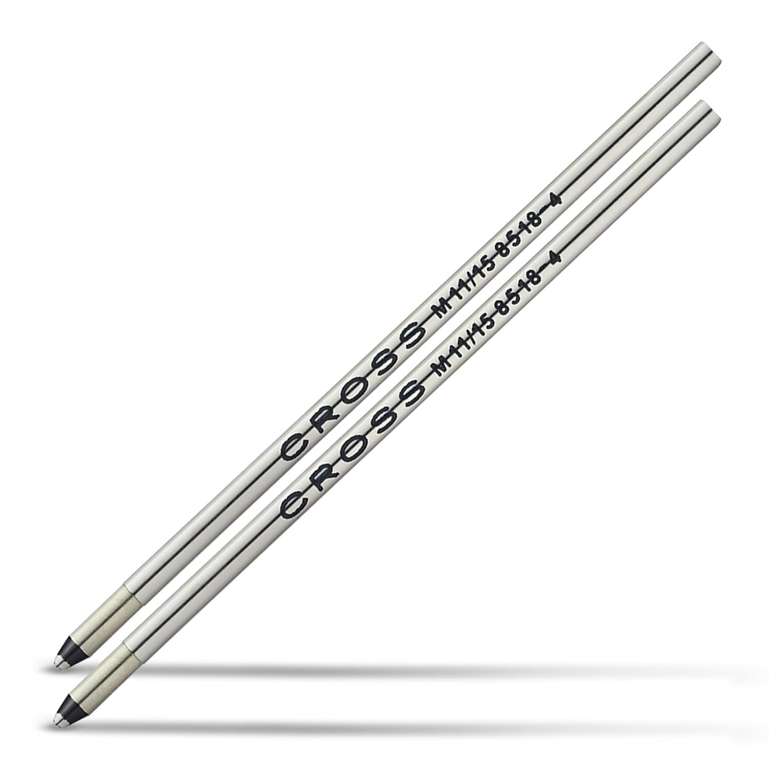 Cross 8518-4 Original Micro Refill for Ballpoint Pens, Medium Point, Suitable for Cross AutoCross, Tech2, Tech3, Tech4 and Compact Ballpoint Pens, 2 Pack, Black