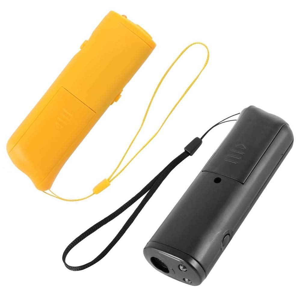 YUIP 2Pcs Ultrasonic Dog Repeller and Trainer Device ,ultrasonic dog repeller, pet training device, dog training device, dog barking device,Black