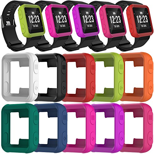aczer-Y Compatible Replacement Band for Garmin Forerunner 35 Accessories Watchbands, 10 Color Replacement Watch Band with Stainless Buckle and Rubber Strap