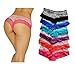 Sexy printed lace trim cotton hipsters boy shorts pack of 6 different zebra Colors