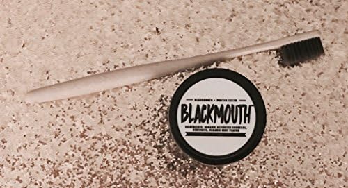 BLACK MOUTH Organic Activated Charcoal Teeth Whitening Powder 2 oz (MINT) ALL Natural Teeth Whitening Powder plus FREE Charcoal Wheat-Straw Toothbrush!