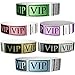 Goldistock Wristbands Deluxe VIP Metallic 300 Ct. Variety Pack - ¾” Arm Bands – 50 Each: Gold, Silver, Blue, Green, Red, & Purple Paper-Like Party Armbands - Wrist Bands for Superior Events