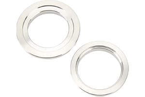44mm Wastegate Flange Set Silver Color Stainless Steel Inlet Outlet V Band Weld Kit Replacemet for TIAL MV R MVR VBAND Wasteg