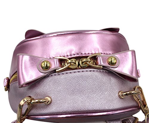 Eilova Mini Holographic Animal Cat Face School Backpack PU Book Bag Satchel for Women Girl Boy Kid - Thumbnail 5