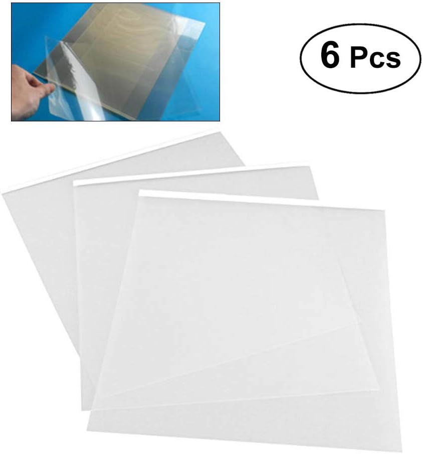Rosneice Inkjet film pack of 6, 29.7 cm x 21 cm, A4, transparent, Ink jet adhesive film, waterproof, clear silk screen, film