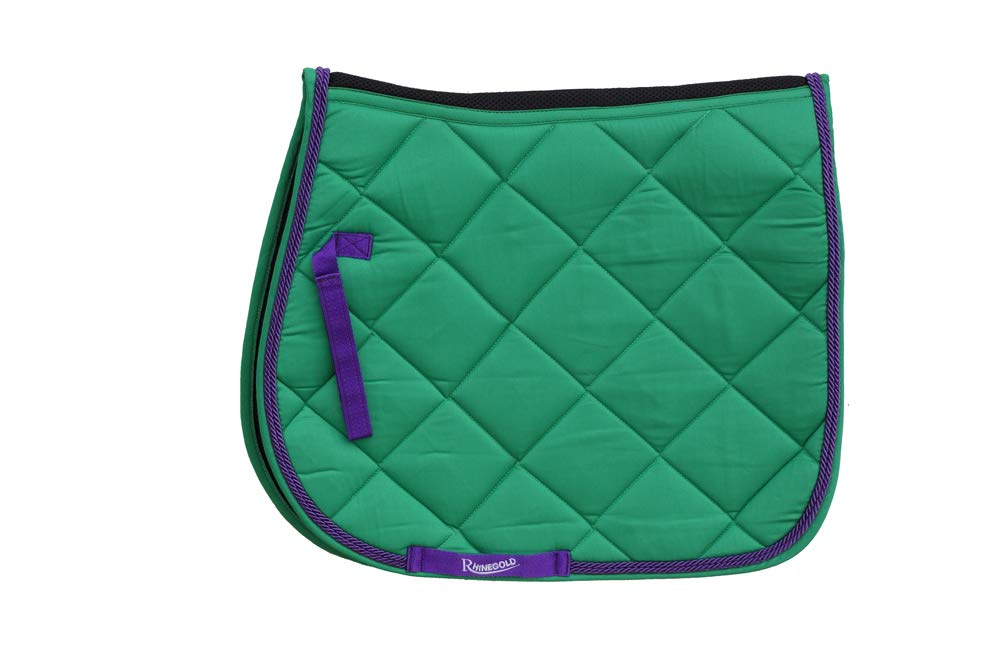 Rhinegold Unisex's 416-P-GRN Elite Carnival Saddle Pad, Green, Pony