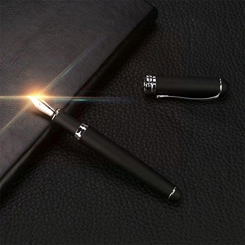 JinHao X750 Fountain Pen Matte Frosted Deluxe Black Extra Fine Nib (F) - Thumbnail 2