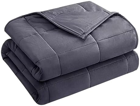 Home & Kitchen - yescool Weighted Blanket for Adults (20 lbs, 60” x 80”, Grey) Cooling Heavy Blanket for Sleeping Perfect for 190-210 lbs, Queen Size Breathable Blanket with Premium Glass Bead, Machine Washable