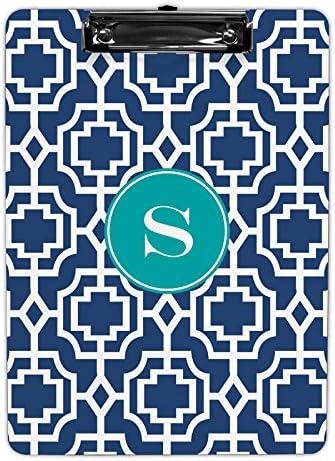 Whitney English AZCP06-SI-W-Q "Letter Q" Designer Lattice Single Initial Clipboard