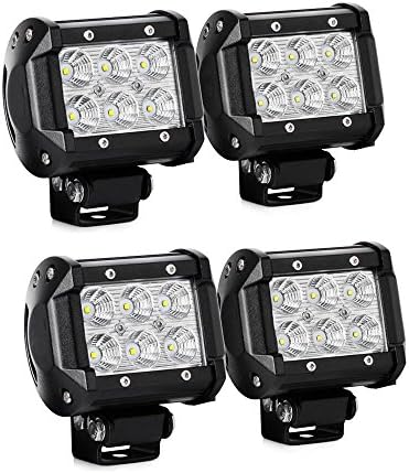 LED Work Light Bar Velonny 4PCS 18W Flood led pods Driving Headlight Auxiliary Lighting SUV Motorcycle Boat Jeep 4Wd Truck ATV Car