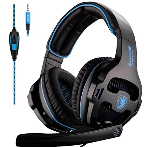 Sades SA-810 Multi-platform Compatible Over-Ear Stereo Bass Gaming Headphone with Noise Isolation Microphone - Black