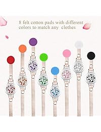 Pulsera difusora de aceite esencial para aromaterapia camafeo con banda de piel, pulseras de acero...