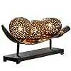 wanhaishop Desk Lamp Coconut Shell Carved Decorative Table Lamp Personality Retro Warm Bedroom Study Bedside Lamp… 514klT3U04L. SS100