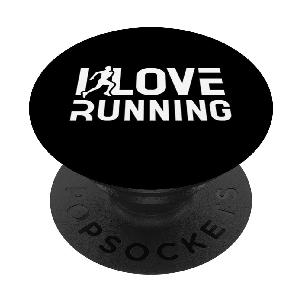 I Love Running Runner Jogger Jogging Run PopSockets Swappable PopGrip