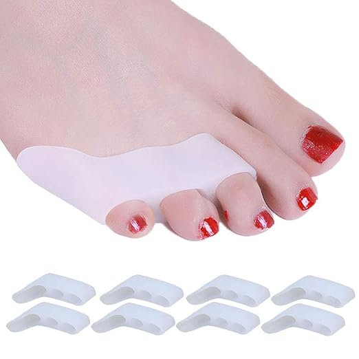 8 Pack Pinky Toe Straightener, Little Toe Separator for Tailors Bunion and Overlapping Toe