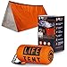 Go Time Gear Life Tent Emergency Survival Shelter - 2 Person Emergency Tent - Use As Survival Tent, Emergency Shelter, Tube Tent, Survival Tarp - Includes Survival Whistle & Paracord