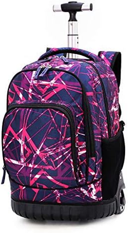 Rolling Backpack for Kids, Trolley Bags for Kids School Travel 18" Laptop Books Multifunction Wheeled Backpack Luggage