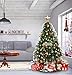 AMS 24ct Clear Christmas Ball Ornaments, 2.76''/70mm Shatterproof Hanging Xmas Balls Baubles Set for Christmas Tree with Stuffed Delicate Decorations for Wedding Christmas (Green)