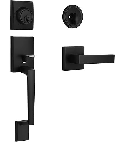 Haidms Oil Rubbed Bronze Front Door Handle and Deadbolt Set, Entry