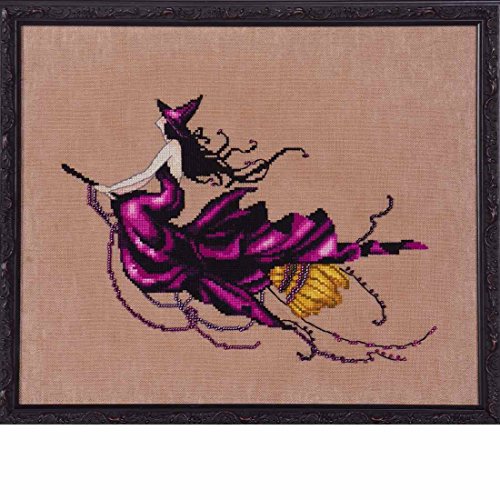Mirabilia Eva LINEN Kit Beaded Counted Cross Stitch by Nora Corbett Designs NC224 Bewitching Pixies (Bundle: Chart, Fabric, Beads)