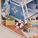 Flever Dollhouse Miniature DIY House Kit Creative Room With Furniture and Glass Cover for Romantic Artwork Gift(Trip of Aegean Sea)