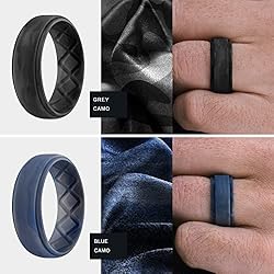 Egnaro Silicone Rings Mens, Breathable Mens Rubber