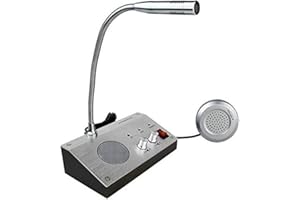 Dual-Way Audio Window Speaker Intercom System Bank Office Counter Window Store Station Two-Way Intercommunication Microphone 