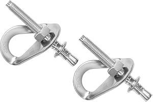 AOKWIT 25KN Anchor Hooks Set, Heavy Duty Climbing Anchor Hangers and Bolt Steel Expansion Bolt Piton Safe Rock Climbing Fixed Point Fixed Point