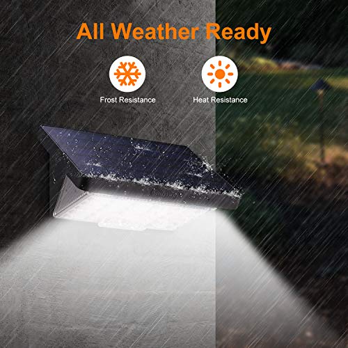 Solar Wall Lights Outdoor – Sunwind 2 Modes Microwave Radar Detective Waterproof Security Lights with Wide Angle Illumination for Front Door Garden Porch Patio Yard Deck Stairway Driveway (Black)