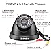 ZOSI 720P HD 1280TVL Hybrid 4-in-1 TVI/CVI/AHD/960H CVBS Security Surveillance CCTV Camera High Resolution Weatherproof Cameras 65ft IR Distance, for HD-TVI, AHD, CVI, and CVBS/960H Analog DVR(Black)