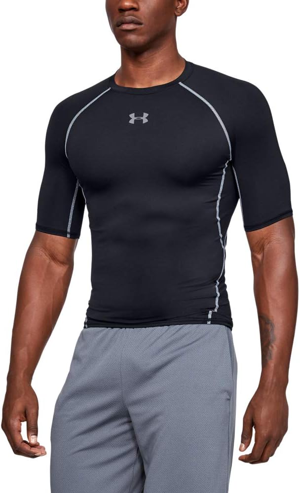 Under Armour Men's Ua Hg Short Sleeve Short Sleeve Compression Undershirt for Exercise, Men's Gym Top with HeatGear Fabric