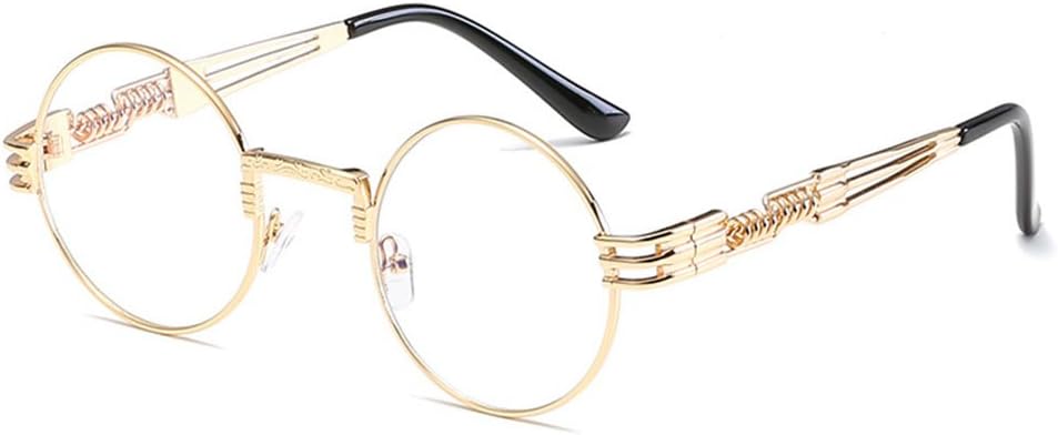 Juleya Mirror Lens Vintage Retro Round Steampunk Sunglasses
