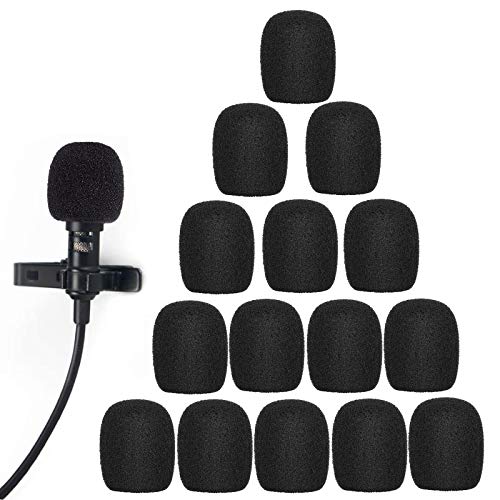 Hamanee 15 Pack Lavalier Microphone Windscreen Foam Cover Headset Lapel Mic Mini Windscreen