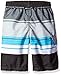 Kanu Surf boys Line Up Quick Dry Upf 50+ Beach Swim Trunks, Impact Black, 10 12 US