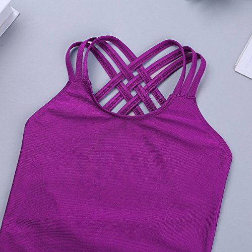 image for YiZYiF Girl's Team Basic Leotards Gymnastics Ballet Dance Unitard Body