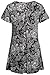 Tencole Scoop Neck Short Sleeve Blouses, Printed Flare Tunic Tops Drape Shirts