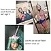 Aiernuo Silver Shiny Unicorn Horn Glitter Elastic Headband Spiral Unicorn Horn for Cosplay Costume Decor