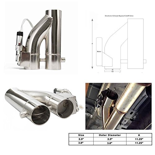 Epman TK-CUT007Y Patented Product JDM 3 inch Electric Exhaust Dump Cutout E-cut Out Bypass Switch Dual-Valve System
