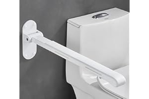 Flip Up Grab Bar,Bathroom Folding Grab Bar for Toilet Wall,Safety Rail Wall Mounted,Non Slip Waterproof Handicap Handrails El