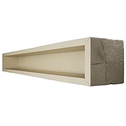8"W x 4"H x 12'L 3-Sided (U-Beam) Hand Hewn