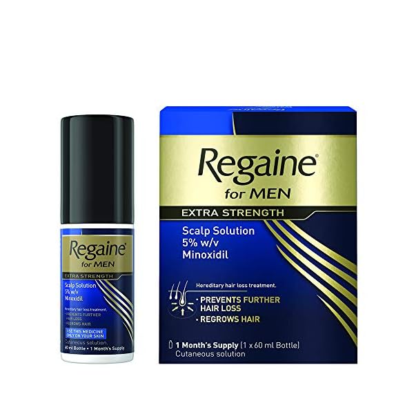 Regaine-For-Men-Extra-Strength-Scalp-Solution-Hereditary-Hair-Loss-Treatment-for-Men-with-Minoxidil-Helps-Regrows-Hair-and-Prevents-Further-Hair-Loss-60-ml-1-Month-Supply Regaine For Men Extra Strength Scalp Solution, Hereditary Hair Loss Treatment for Men with Minoxidil, Helps Regrows Hair…